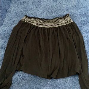 Strapless F21 Black & White Top